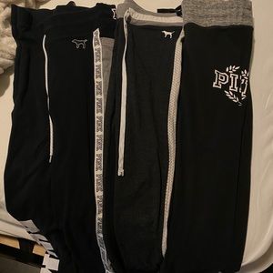 Lot of 4 Victoria’s Secret PINK leggings sz Medium